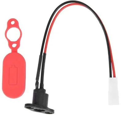 Obrázok produktu pre Konektor pre elektrické kolobežky – nabíjací port – ohybný a vodotesný – 5,5 x 2 x 2 cm – príslušenstvo pre elektrické kolobežky