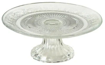 Produktbild von Tortenplatte Servierplatte Etagere Relief D18cm Glas klar