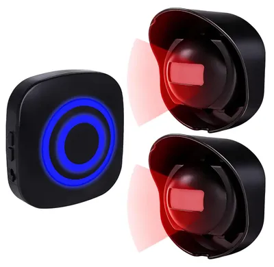 Productafbeelding van Bewegingsdetector met PIR-sensordetector en plug-in ontvanger voor thuis of winkels