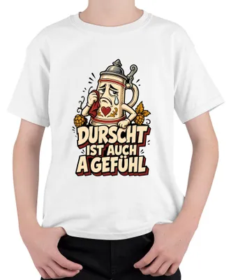 Productafbeelding van Dorst, bier, maatbeker, Beieren, lederbroek, dirndl, kinder t-shirt, wit, maat 140