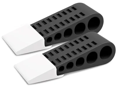 Produktbild von Türstopper Gummi 2er Set TPR Türkeil rutschfest 4–28 mm Spaltbreite Schutz gegen Zuschlagen für Holz Fliesen Laminat Haushalt