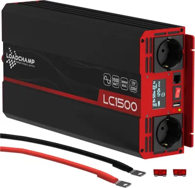 Produktbild von Wechselrichter 1500W 3000W max. Spannungswandler 12V 230V Reiner Sinus Inverter