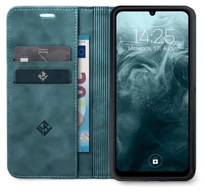 Produktbild von Handy Hülle für Samsung Galaxy A05 Klapphülle Bookcase Flip Cover Handy Tasche Etui Farbe: Petrol