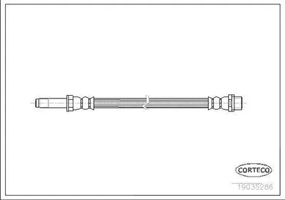Produktbild von CORTECO 19035286 Bremsschlauch Hinten passend für MERCEDES-BENZ SPRINTER 3,5-t Kasten (906) SPRINTER 3-t Kasten (906) SPRINTER 3,5-t Bus (906)