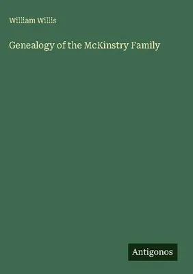 Produktbild von Genealogy of the McKinstry Family