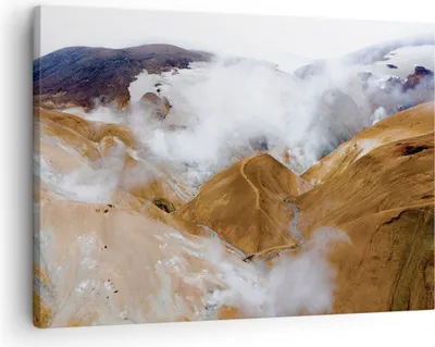 Produktbild von Bild auf Leinwand - Leinwandbild - Einteilig - Berge Wolken Landschaft - 70x50cm - Wand Bild - Wanddeko - Wandbilder - Leinwanddruck - Bilder - Wanddekoration - Leinwand bilder - AA70x50-4711