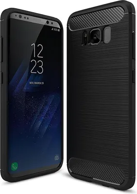 Produktbild von TPU Hülle für Samsung Galaxy S8 Plus Handy Schutzhülle Carbon Optik Schutz Case