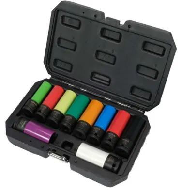 Produktbild von Yato YT-10564, Steckschlüsselsatz, Mehrfarbig, 10 Kopf/Köpfe, 1/2", Metrisch, 15,17,19,21,22,23,24 mm