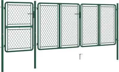 Obrázok produktu pre vidaXL Záhradná brána oceľová 125x395 cm zelená