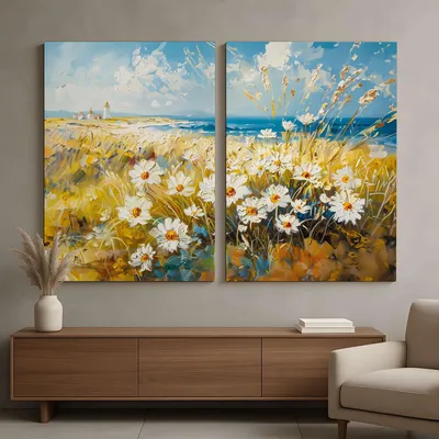 Produktbild von Wallity, DEV2, Dekoratives Leinwandgemälde (2 Teile), Mehrfarbig, Leinwand, 160 x 120 cm