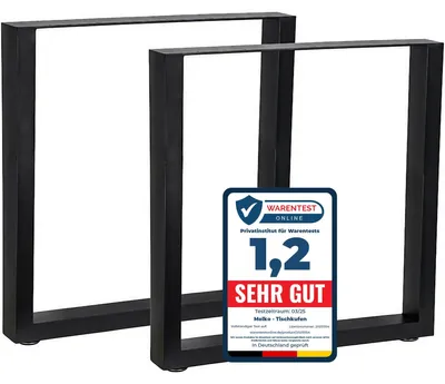 Obrázok produktu pre Solidchoice – Súprava dvoch robustných oceľových nôh pod stôl, 80 x 40 mm