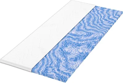 Produktbild von Matratzentopper - 100 x 200 cm - Gelschaumkern - Doppeltuchbezug - mit Reißverschluss
