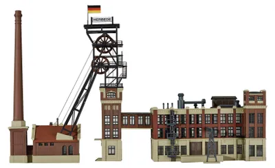 Produktbild von Kibri 37228 - N Förderturm mit Maschinenhaus undKohlewäschegebäude - Neu