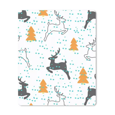 Produktbild von MuchoWow® Mauspad Mousepad Hirsche - Muster - Baum 30x40 cm - Mousepads - Maus Mat - Pad - Mausunterlage - Mausmatten