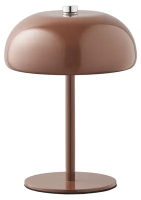 Obrázok produktu pre Nabíjateľná stolná lampa Margate z hnedého kovu, ø 13 cm