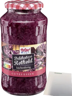 Produktbild von Hofgut Delikatess Rotkohl (720ml Glas) + usy Block