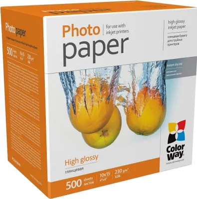 Obrázek produktu pro Colorway fotopapír lesklý 230g/m2/ 10x15/ 500 listů