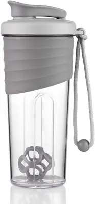 Immagine prodotto di Shaker fitness da 700 ml, grigio premium, per frullati proteici