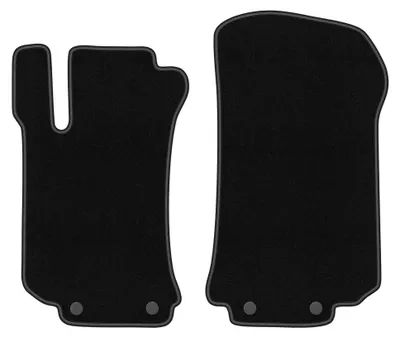 Produktbild von Velours-Fußmatten Vorne für Mercedes R V251 / R251 2005-2013 (Minivan) – 2-tlg, Schwarz, passgenau – Wielganizator BASIC