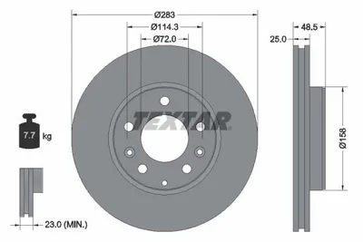 Zdjęcie produktu dla Tarcza Hamulcowa Mazda Przód 6 02-