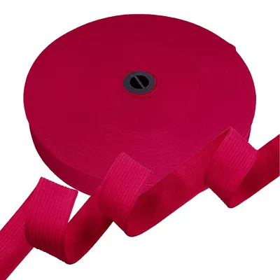 25m Gummiband Gummilitze 20mm flach gestrickt Stretch Elastisch pink