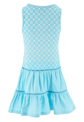 Produktbild von Frozen - Die Eiskönigin Elsa Kinder Mädchen Kleid Träger-Kleid Sommer-Kleid , Farbe:Blau, Größe:110