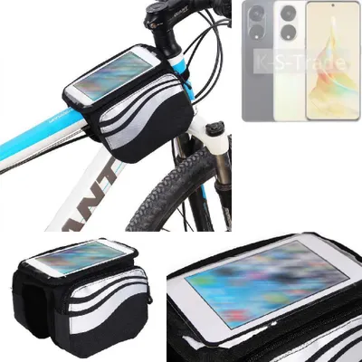Produktbild von K-S-Trade Rahmentasche Fahrrad-Halterung kompatibel mit Oppo Reno8 T Rahmenhalterung Fahrrad Handyhalterung Fahrradtasche Handy Smartphone Halterung
