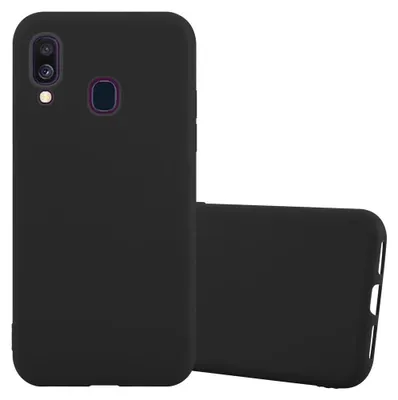 Image de Cadorabo Housse pour Samsung Galaxy A40 Housse en noir Housse pour portable TPU Silicone Etui Case Cover