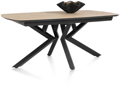 Produktbild von XOOON Ausziehtisch Masura 180 - 240 x 110 cm Eiche natur Schwarz Esszimmer Tisch