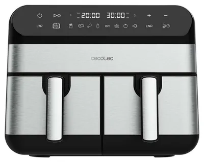 Produktbild von Cecotec Advance 9000 Double 9 L Stand-alone 2800 W Heißluftfritteuse Schwarz, Edelstahl