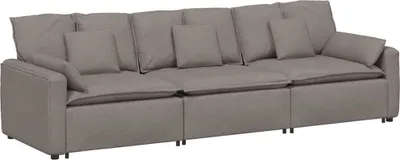 Zdjęcie produktu dla Sofa modułowa z poduszkami, taupe