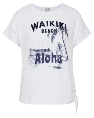 Produktbild von Rabe T-Shirt mit Rundhalsausschnitt und überschnittenen Ärmeln, Weiß, Größe 52