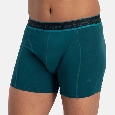 Productafbeelding van Bamboo Basics, set van 3 gebreide boxershorts, kleur: teal, voor heren
