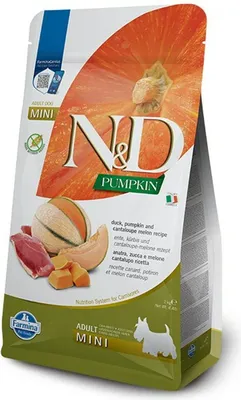 Productafbeelding van N&D Pompoen Hondenvoer Volwassen Kleine Rassen, Eend en Kantelopemelo, 2 kg