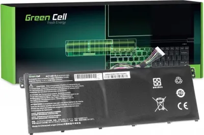 Image de Green Cell - Batterie d'ordinateur portable (équivalent à : Acer AC14B18J, Acer AC14B8K) - Lithium-ion - 3 cellules - 2200 mAh - noir - pour Acer Aspire ES1, Aspire ES 11, Chromebook CB3, CB5 (AC52)