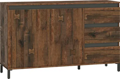 Produktbild von Sideboard >GENIO industrial< in Eiche, Holzwerkstoff - 138x84x40cm (BxHxT)