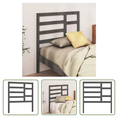 Image de The Living Store Tête de lit Gris 96x4x104 cm Pin massif