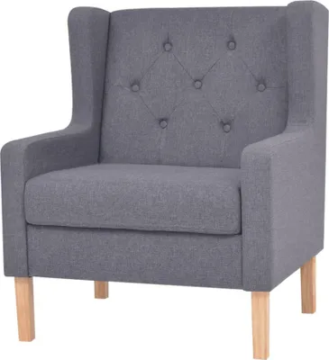 Image de The Living Store fauteuil tissu gris