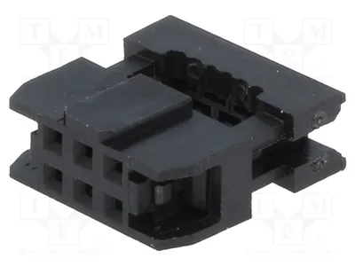 Image de 1 connecteur, broches : 6, pour câble plat, plaqué or, T826106A200CEU - connecteur 1 mm, flexible