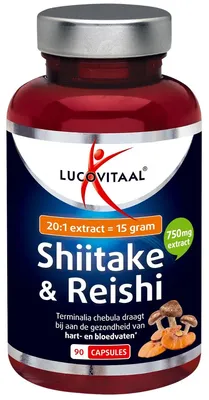 Productafbeelding van Lucovitaal Voedingssupplementen Capsules Shiitake & Reishi 90Cap