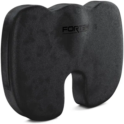 Memory Foam Sitzkissen für Bürostühle, Antirutsch, Schwarz Velours