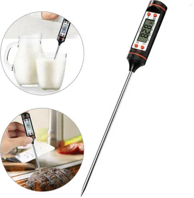 Produktbild von Digitales LCD Kochthermometer Einstichthermometer Küchenthermometer (einsetzbar für Fleisch, Braten, Backen, Bier, Wein usw.)