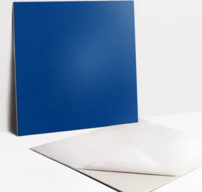 Obrázok produktu pre Samolepiace vinyleové dlaždice - Nálepky na Stenu - Podlahu - Sada 9 Kusov - 30x30 cm - Modrá barva