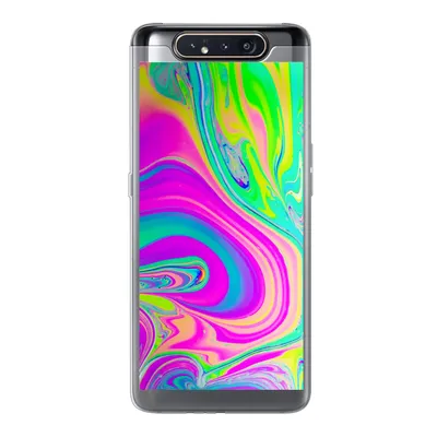 Produktbild von MuchoWow® Handyhülle Schutzhülle Hülle für Samsung Galaxy A80 Formen - Farbe - Kunst - Psychedelisch Silikon Softcase Handy Hülle - Schutzdeckel