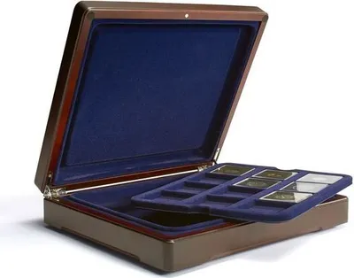 Produktbild von Mazzola Tableau für 12 Quadrum Münzkapseln, blau