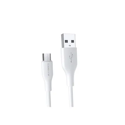 Image de Xssive 2.4A 1 mètre Câble de données USB vers Micro-USB Câble de charge rapide Câble de charge et de synchronisation blanc
