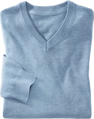 Produktbild von H.I.S. Strickpullover blau-meliert Größe XL