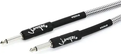 Image de Câble de guitare - 5,5 m - Fiches standard - Blanc - Professionnel