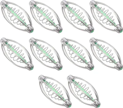 Zdjęcie produktu dla 10PCS Sprężyna ze stali nierdzewnej Podajnik przynęty Klatka na przynęty Akcesorium z zawieszką 20g