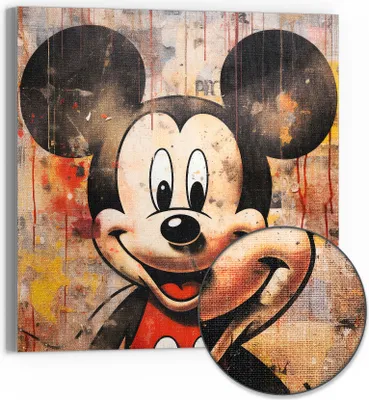 Produktbild von DEQORI Hybrid Leinwand Bild 30x30 cm 'Urbane Nostalgie' Wandbild Glas flach modern
